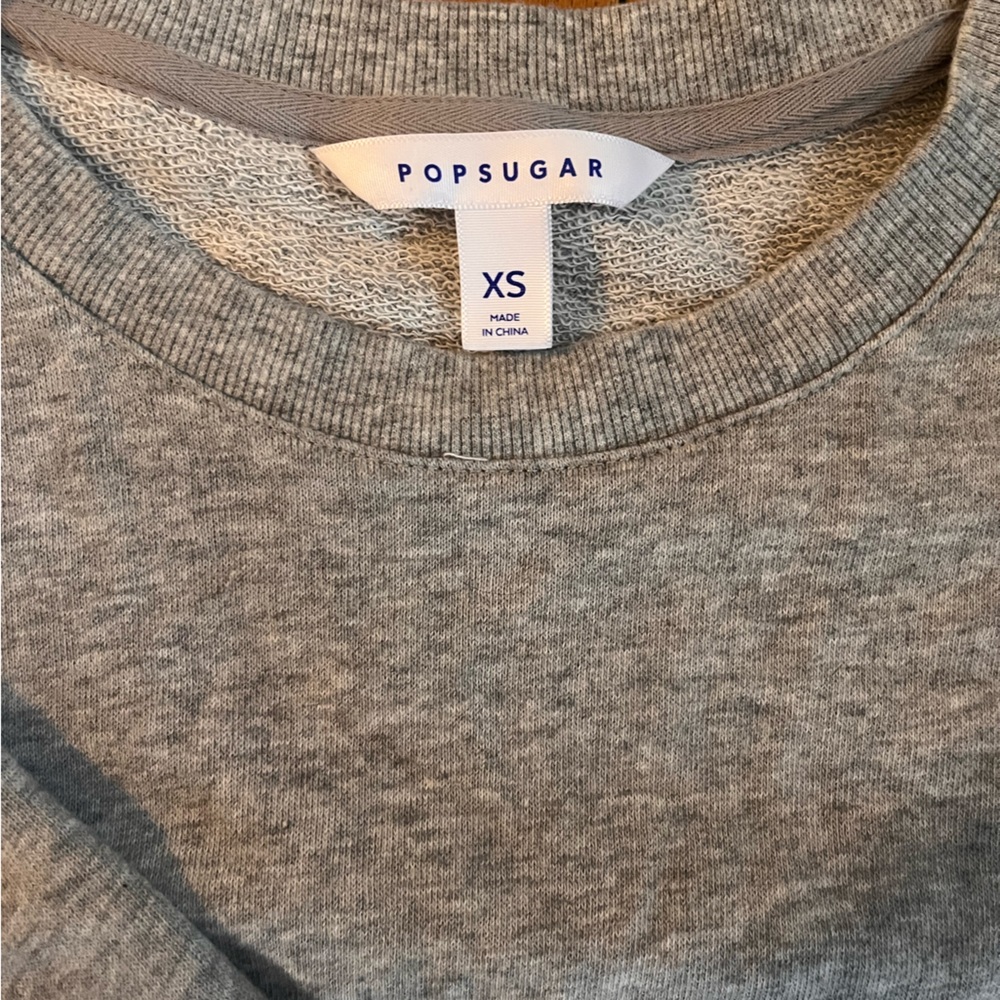 POPSUGAR Gray Cinch-Waist Sweatshirt Dress - Picture 4 of 4